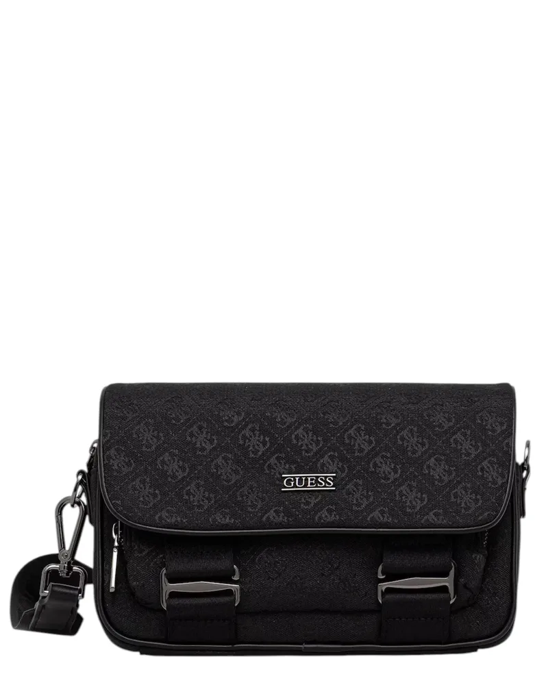 Guess Τσάντα Ώμου Messenger Boston HMBOSTP6164-DAB Μαύρο