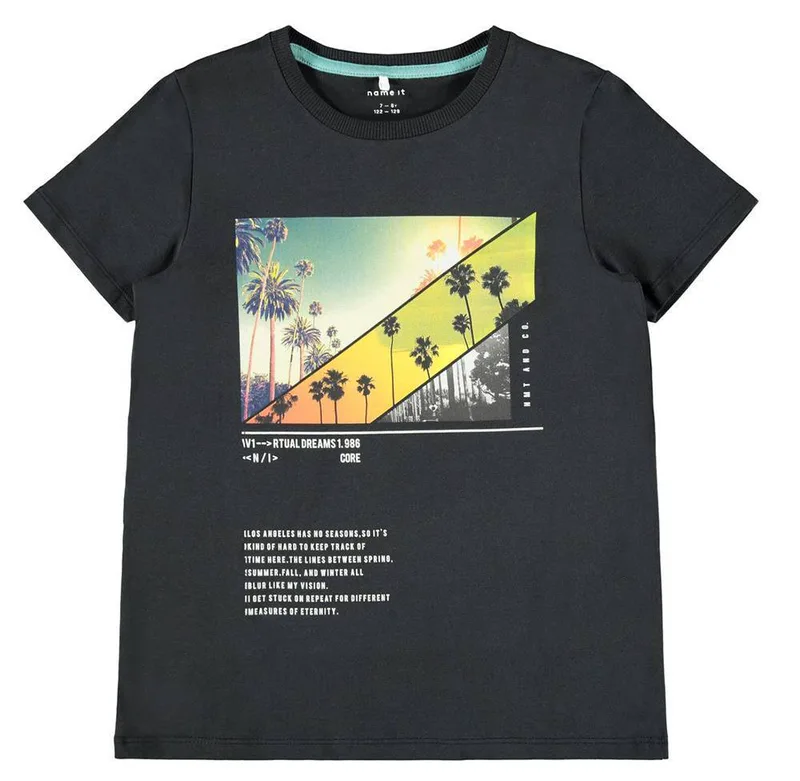 T-SHIRT NAME IT 13190346 NKMHABEN SS TOP BOX ΜΑΥΡΟ (122-128 CM)-(7-8 ΕΤΩΝ)