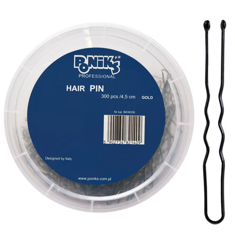 Poniks 5cm golden hairpins, 300 pieces