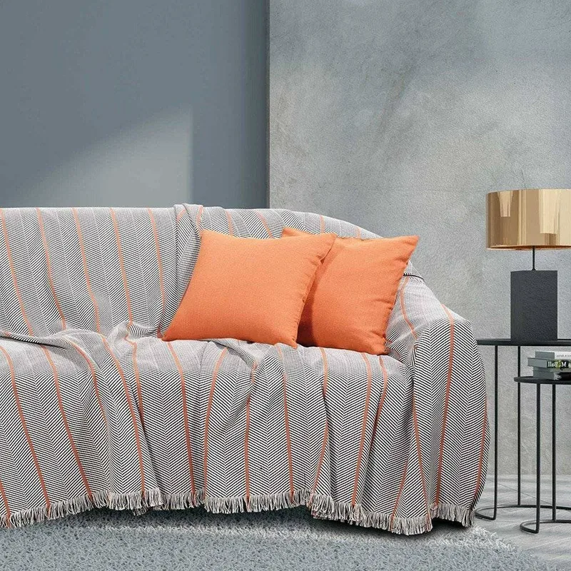ΡΙΧΤΑΡΙ ΤΡΙΘΕΣΙΟ DAS HOME 0217 ΠΟΡΤΟΚΑΛΙ 180X300CM