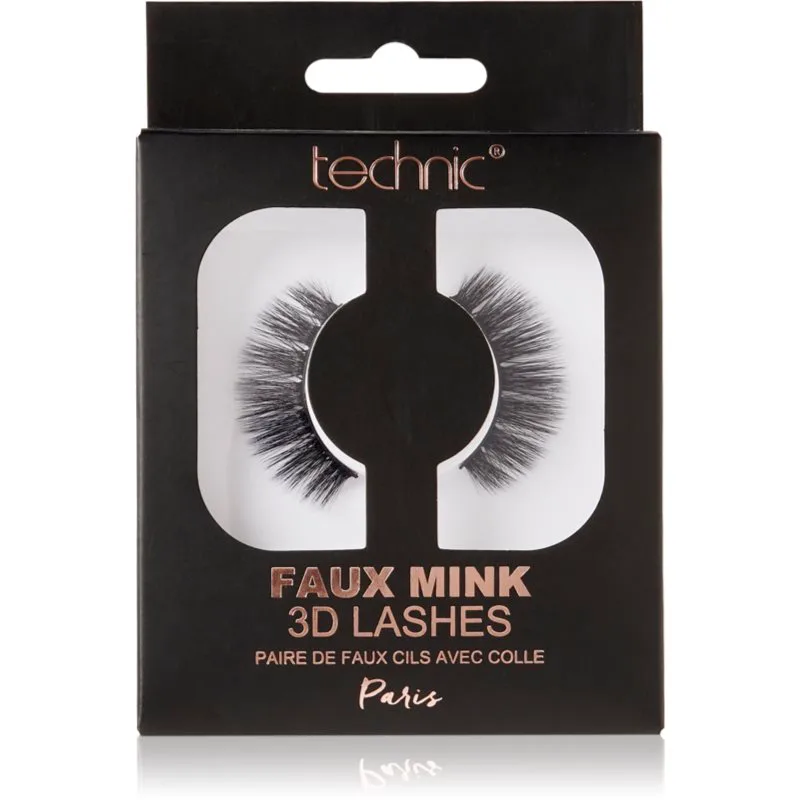 Technic Cosmetics Faux Mink τεχνητές βλεφαρίδες Paris 1 ζευγάρι