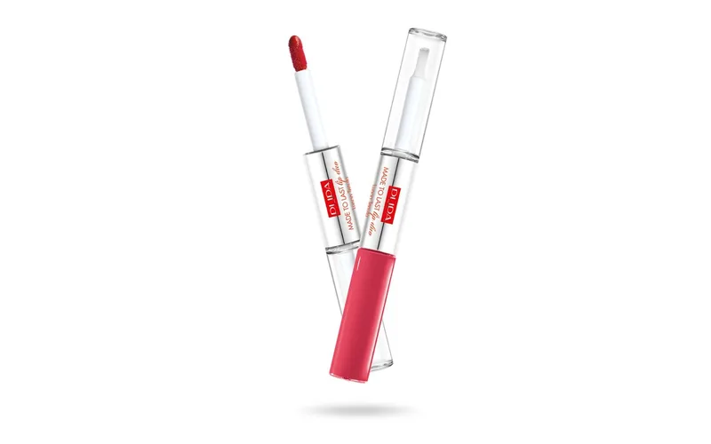 Pupa Made To Last Lip Duo - 007 Coral Sunrise (Liquid Lip Color 4ml & Gloss Topcoat 4ml)