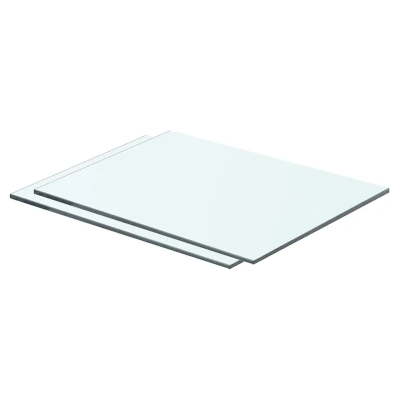 vidaXL Ράφια Πάνελ 2 τεμ. Διάφανα 40 x 25 εκ. Γυάλινα
