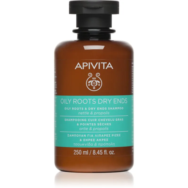 Apivita Oily Roots & Dry Ends Shampoo σαμπουάν για λιπαρό δέρμα του τριχωτού της κεφαλής και ξηρά άκρα 250 ml