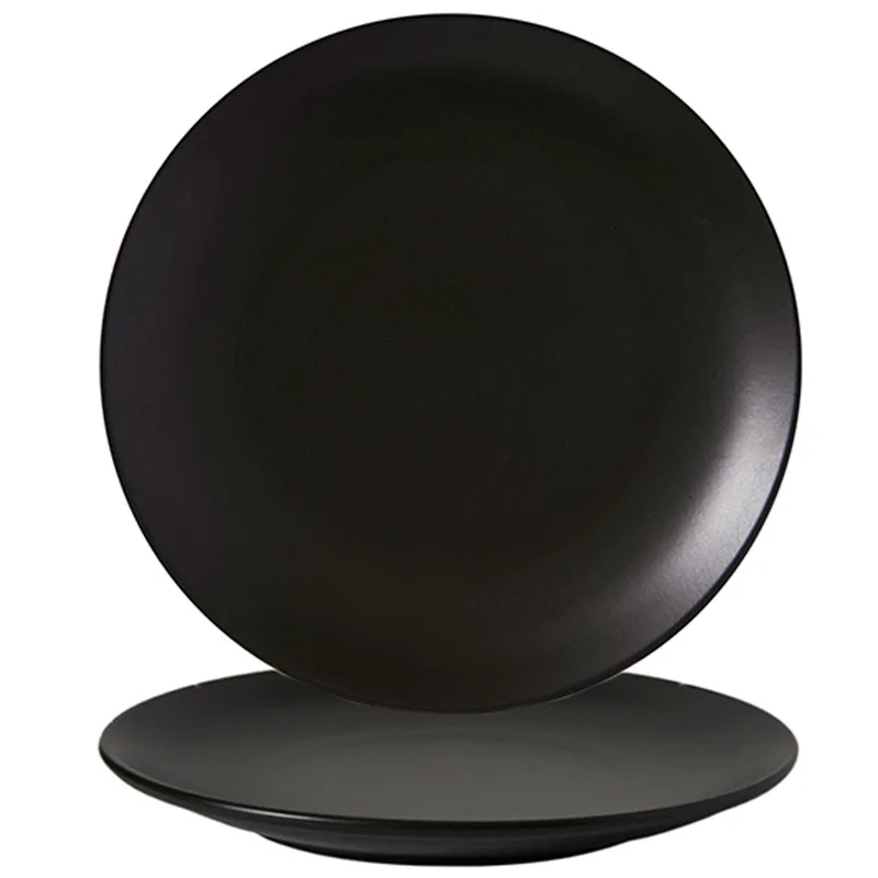 Gural Πιάτο Ρηχό Πορσελάνης Bodrum Matt Black 27cm