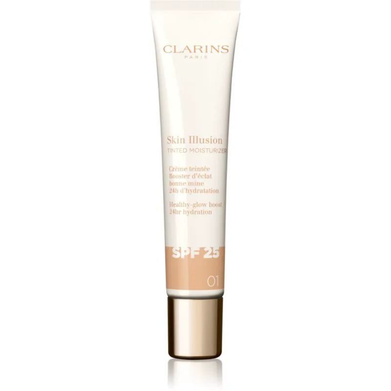 Clarins Skin Illusion Tinted Moisturizer κρέμα με χρώμα SPF 25 απόχρωση 01 40 ml
