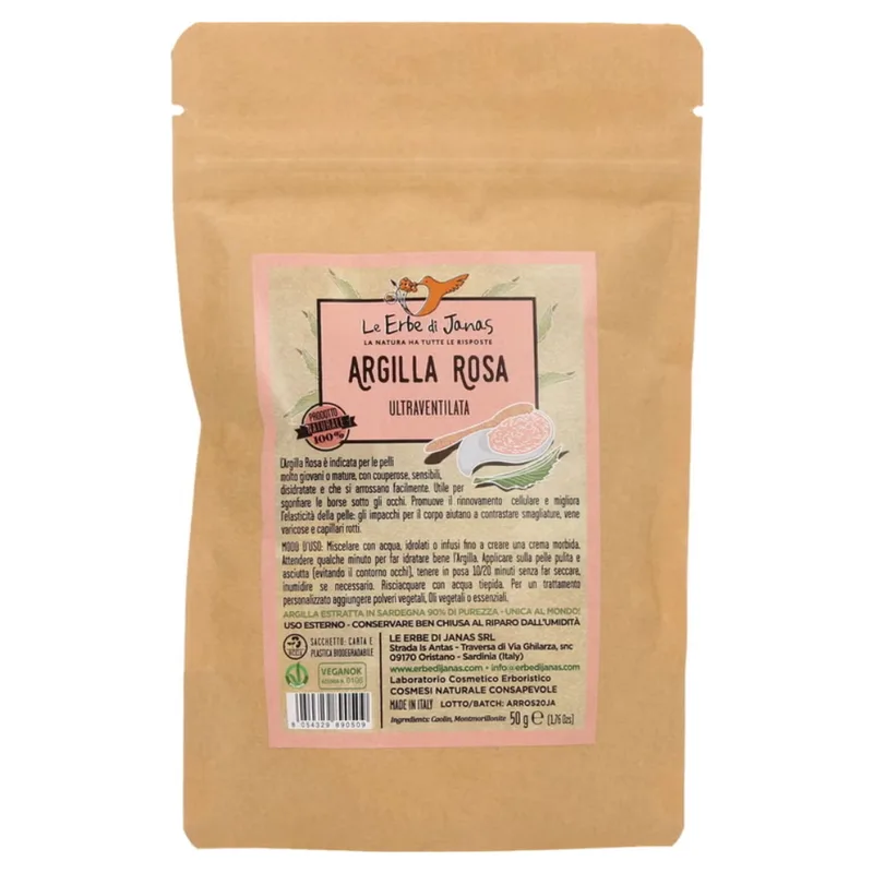Le erbe di janas Pink Clay, 50 g