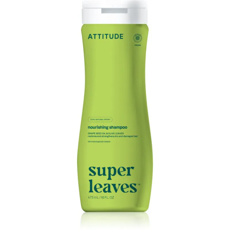 Attitude Super Leaves Nourishing & Strengthening φυσικό σαμπουάν με αποτοξινωτικό αποτέλεσμα 473 ml