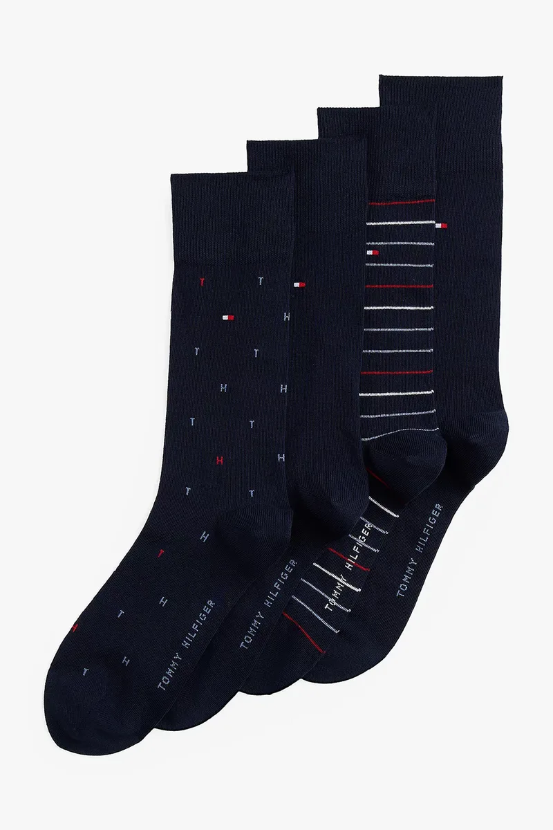 Tommy Hilfiger Ανδρικές κάλτσες σε ειδική συσκευασία TH Men Sock Tin Gift Box (Συσκ. με 4 ζέυγη)-701235375-001