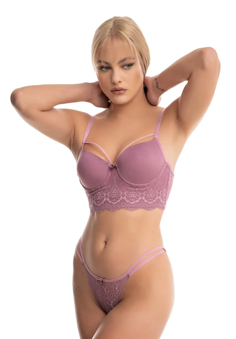 Σετ bralette-slip Push Up με ενίσχυση Koza 80236 80236-Σάπιο Μήλο