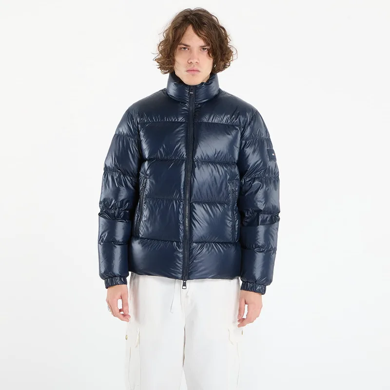 Μπουφάν Tommy Hilfiger Shiny Down Stand Puffer Dark Night Navy M