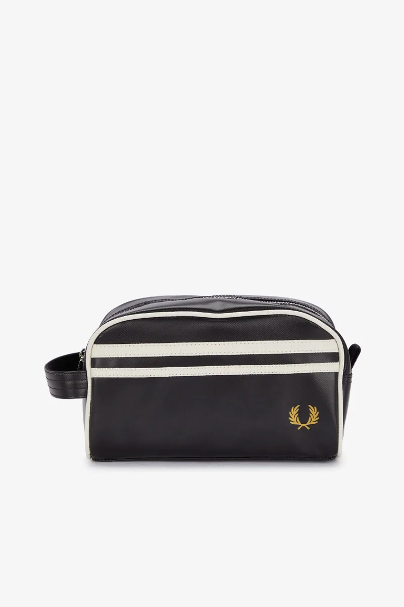Fred Perry Ανδρική Τσάντα Νεσεσέρ Coated Polyester Wash Bag L8298-D57 Μαύρο