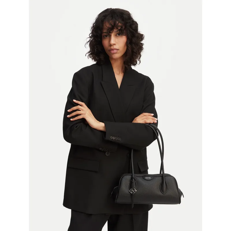 Τσάντα Calvin Klein Quilted Nylon Ew Satchel LV04F3743G Μαύρο