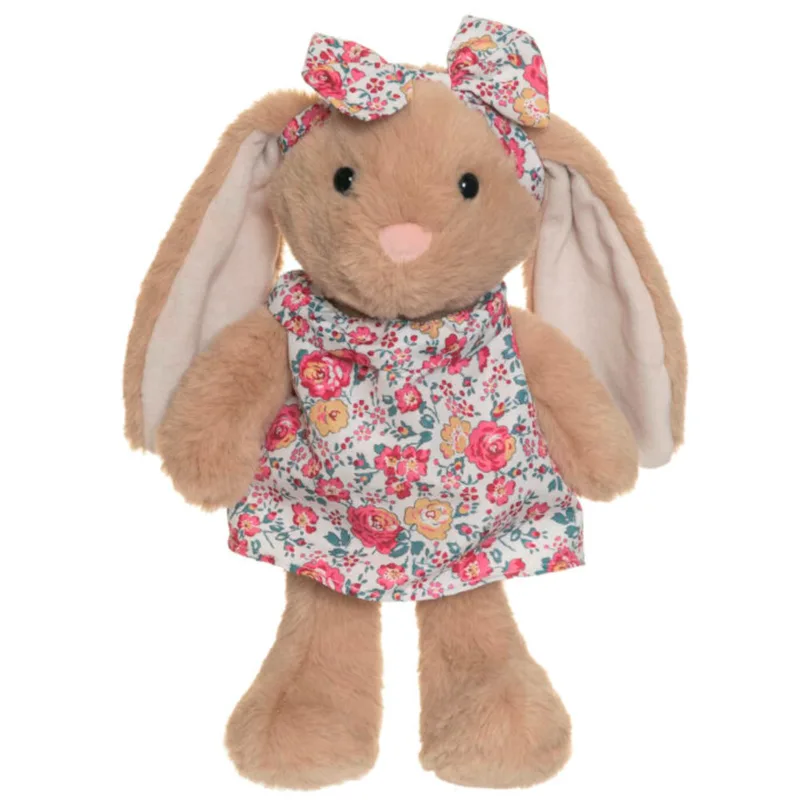 Λούτρινο Teddy Kompaniet Κουνελάκι Daisy Απαλό Καφέ 33cm