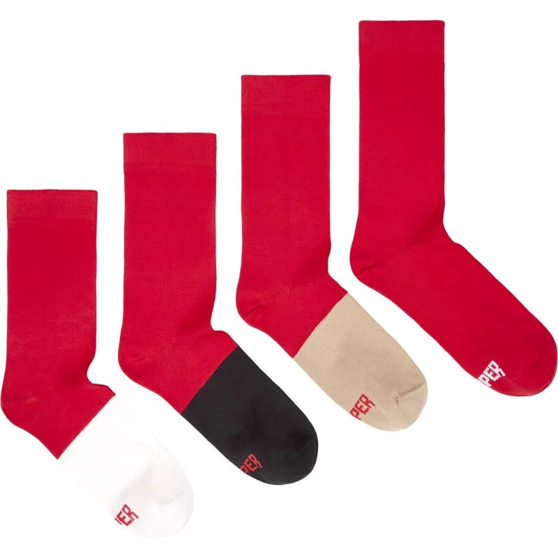 CAMPER Odd Socks Pack - Unisex Κάλτσες - Κόκκινο,Μαύρο,Λευκό, Μέγεθος S, Cotton fabric