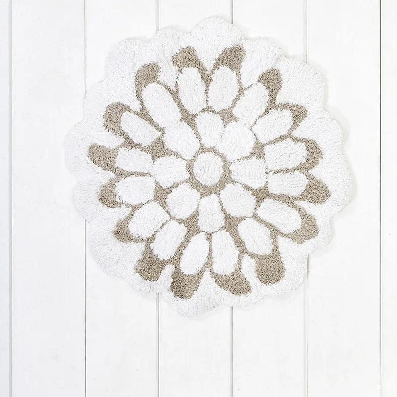 Πατάκι Μπάνιου Φ60 Nima Petal Light Μπεζ (Φ60)