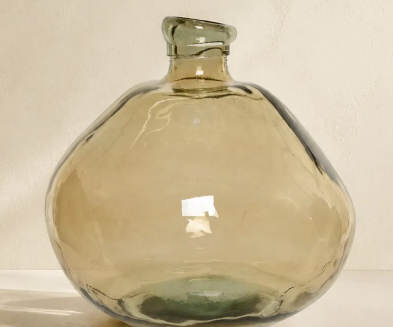 Βαζο Απο Ανακυκλωμενο Γυαλι 33x33x33cm Μονόχρωμο Kaeming