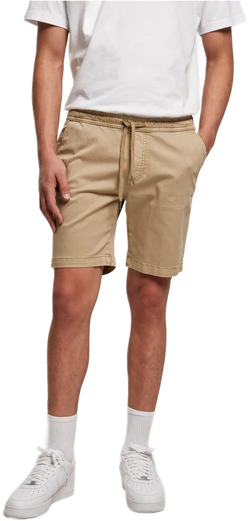 Stretch Twill Joggshorts Urban Classics TB1609-03738 unionbeige