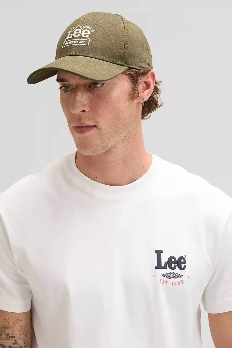 Lee® ανδρικό καπέλο jockey με κεντημένο λογότυπο "Workwear" - 112377729 Λαδί