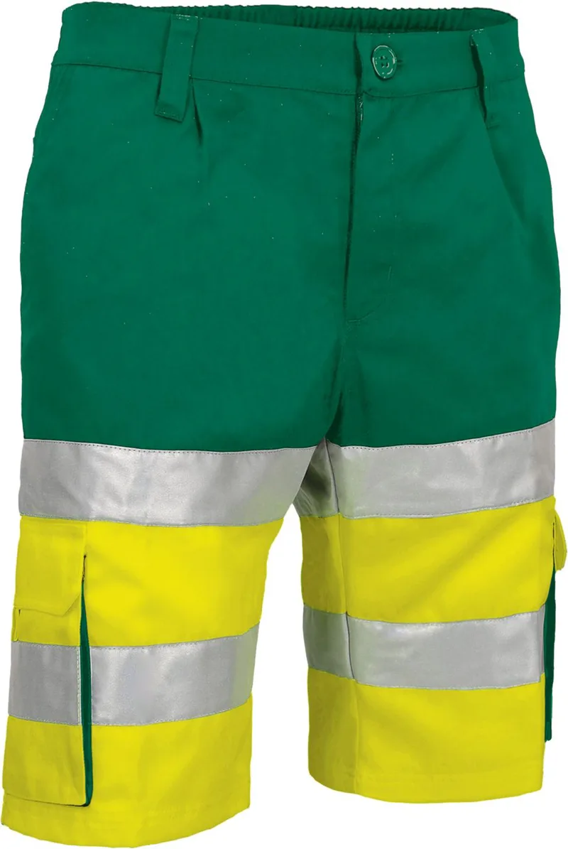 Hi-Vis βερμούδα BRANDON Valento BEVABRAAV Fluo Yellow-Kelly Green