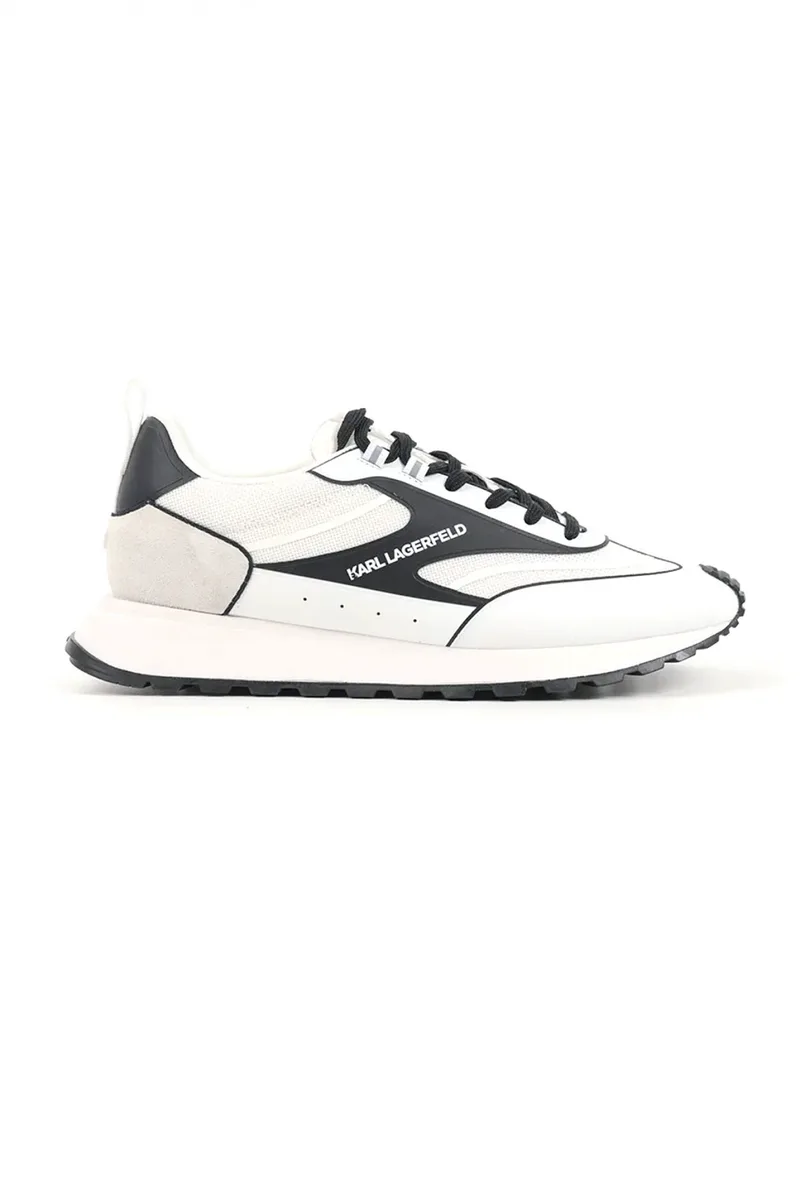 KARL LAGERFELD ΠΑΠΟΥΤΣΙΑ SNEAKERS KAIRO VINYL MIX LO ΛΕΥΚΟ-ΜΑΥΡΟ