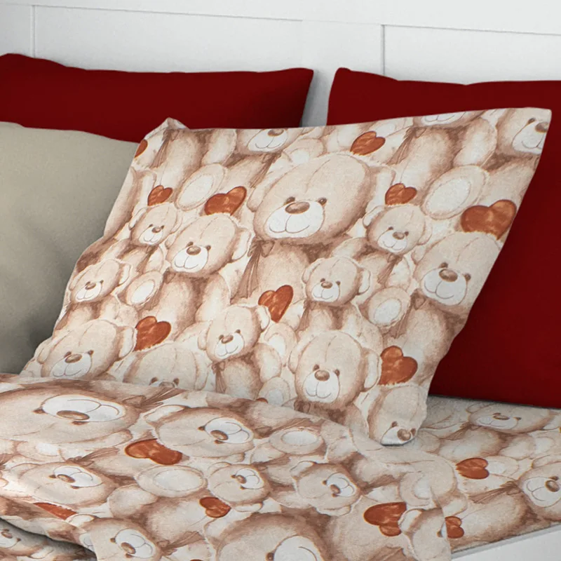 Μαξιλαροθήκη 50x70 Dimcol Teddy Bear 535 Μπεζ 50x70