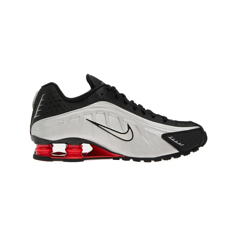 Sneakers Nike Baskets shox r4 noir/rouge léger/argent métallique