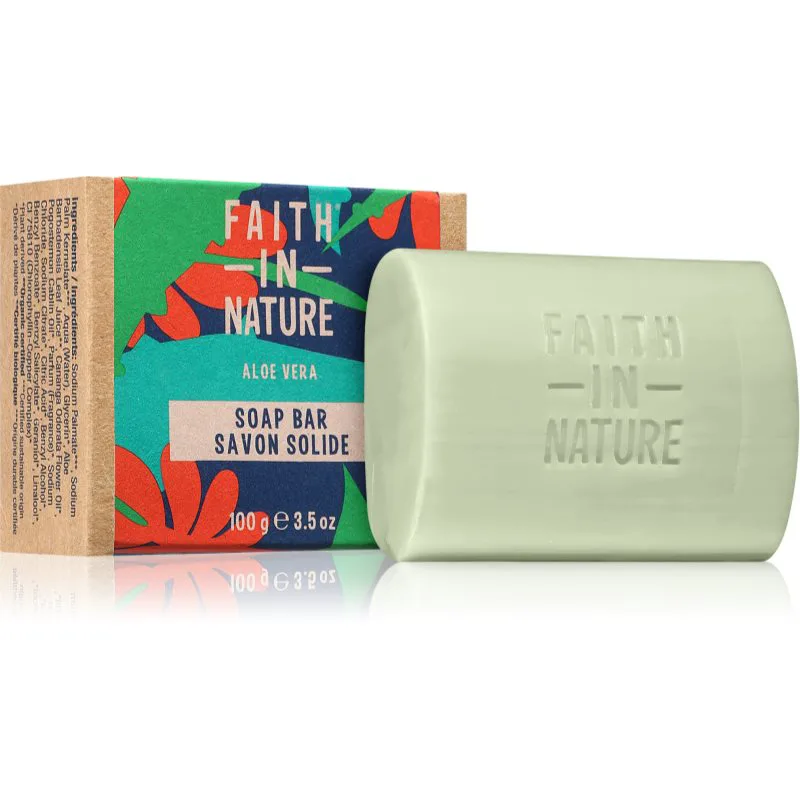 Faith In Nature Hand Made Soap Aloe Vera φυσικό στερεό σαπούνι με αλόη βέρα 100 γρ