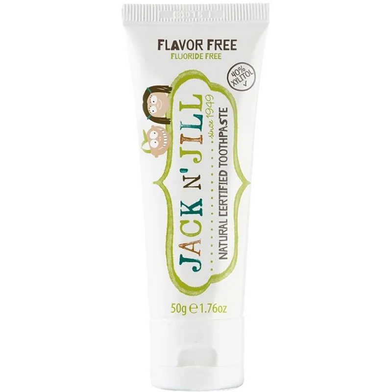 Jack n' Jill Natural Certified 6m+ Toothpaste Φυσική, Πιστοποιημένη Οδοντόκρεμα Χωρίς Γεύση για την Πρώτη Οδοντοφυΐα για Βρέφη από 6 Μηνών 50g - Flavor Free