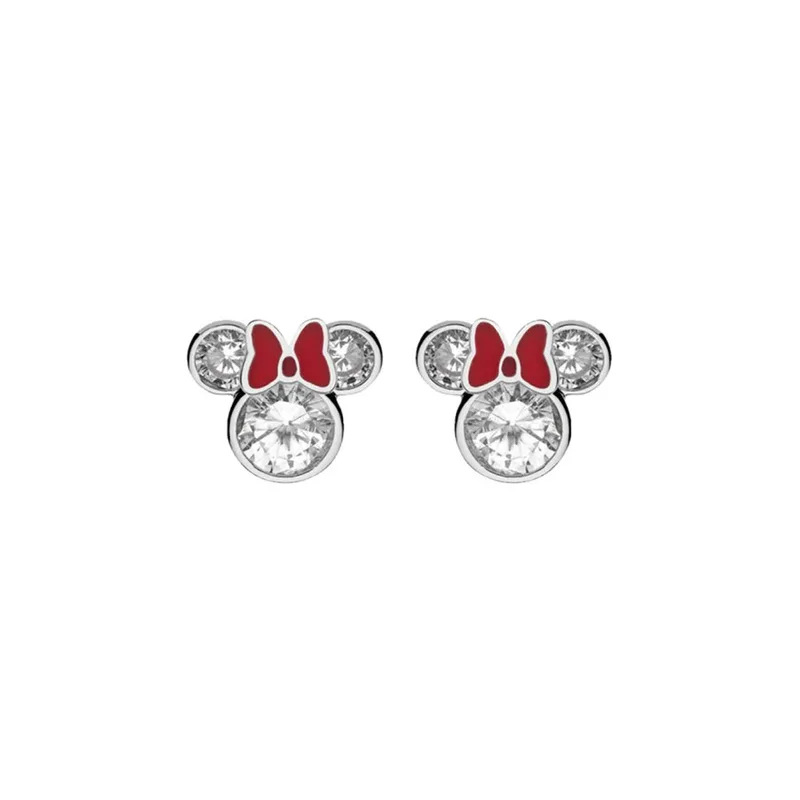 DISNEY Ασημένια Σκουλαρίκια Με τη Minnie Mouse ES00014RZWL.CS