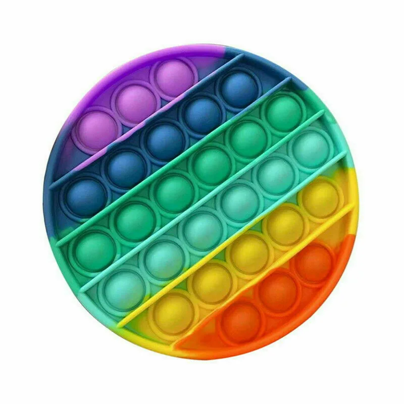 POP IT FIDGET ΣΤΡΟΓΓΥΛΟ RAINBOW ΠΑΛ ΧΡΩΜΑΤΑ