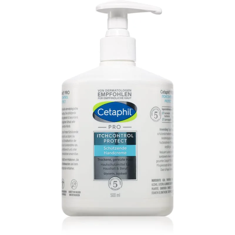 Cetaphil PRO ItchControl Protect προστατευτική κρέμα χεριών για ξηρό δέρμα 500 ml
