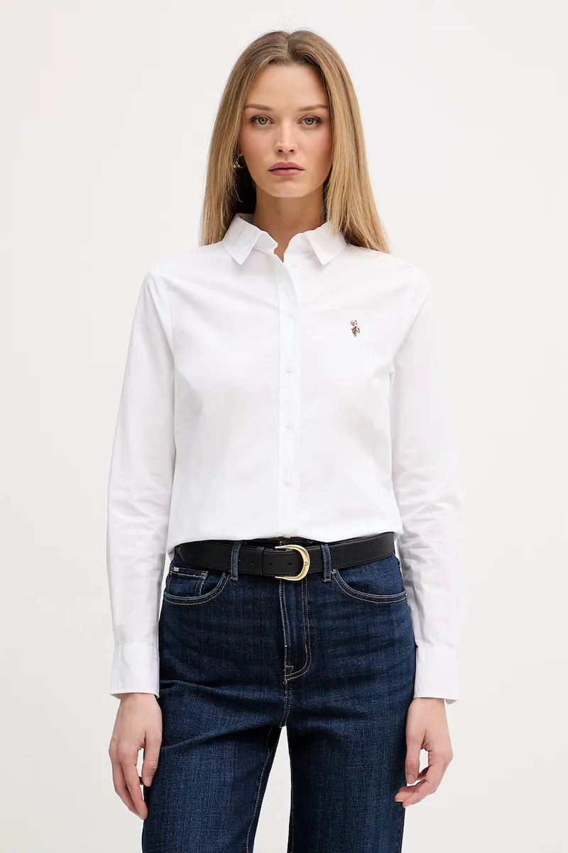 U.S. Polo Assn. πουκάμισο γυναικείο βαμβακερό Classic Fit Poplin