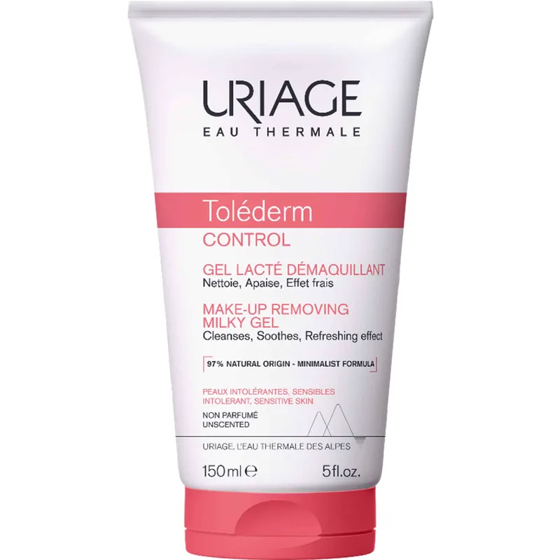 Uriage Tolederm Control Make-Up Removing Milky Gel Ντεμακιγιάζ Προσώπου σε Μορφή Γαλακτώματος για το Ευαίσθητο & Δυσανεκτικό Δέρμα 150ml