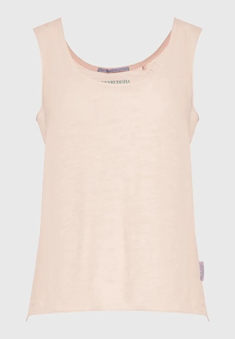 Funky Buddha Γυναικείο βαμβακερό tank top FBL013-108-04 Nude-Ρόζ