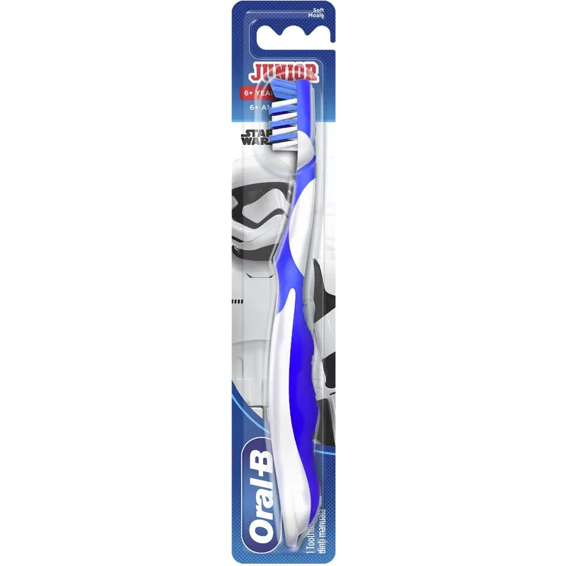 Oral-B Junior Star Wars 6+ Years Soft Μαλακή Παιδική Οδοντόβουρτσα, από 6 Ετών 1 Τεμάχιο - BB-8 / Μπλε