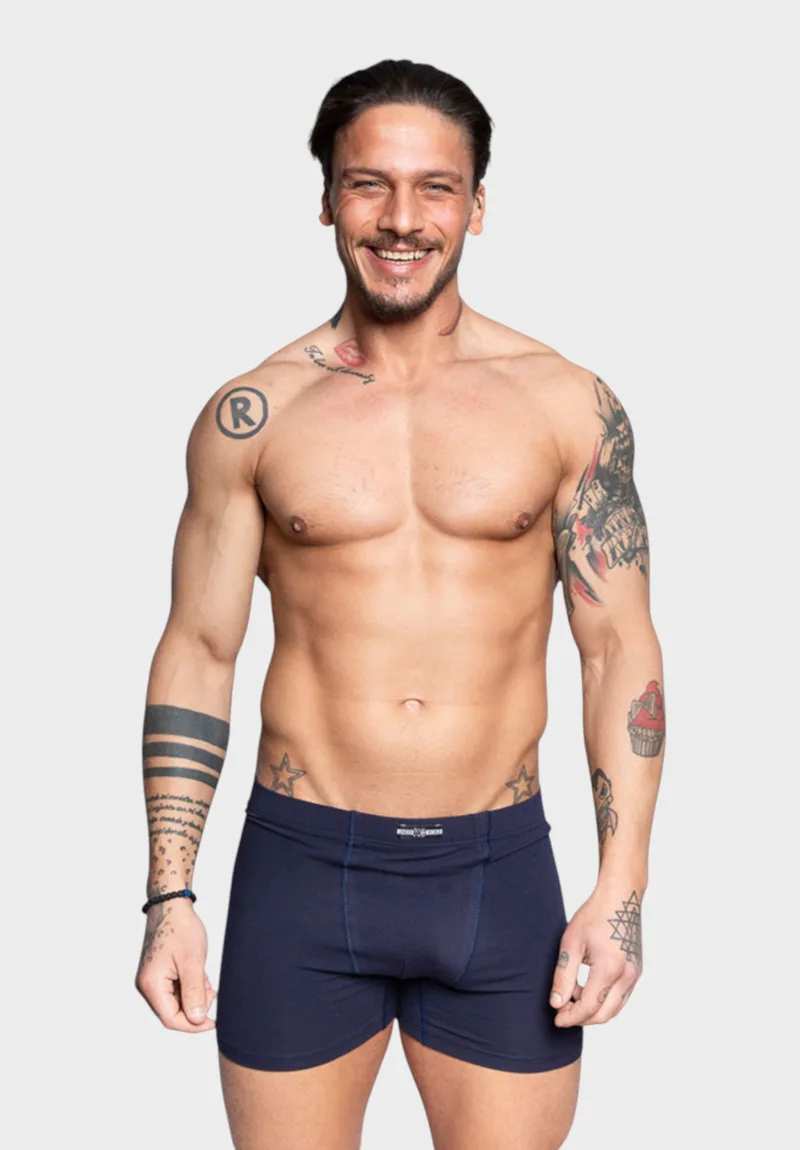 Nina Club ανδρικό boxer μπλε σκούρο με εσωτερικό λάστιχο NC511-1-Μπλε