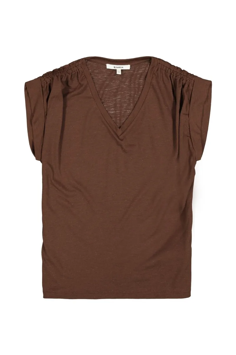 GARCIA Γυναικείο T-Shirt Καφέ P260206-P260206
