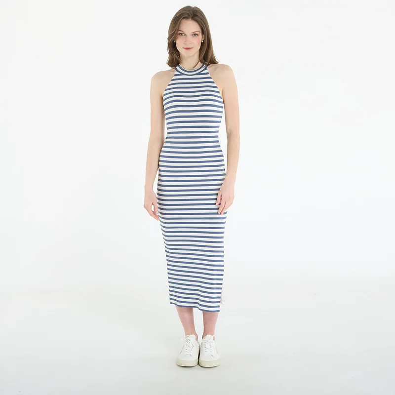 Φόρεμα EA7 Emporio Armani Train Costa Dress Fancy Stripe Blue M