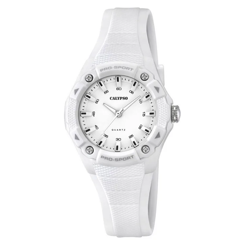 CALYPSO Kids White Rubber Strap K5675-1