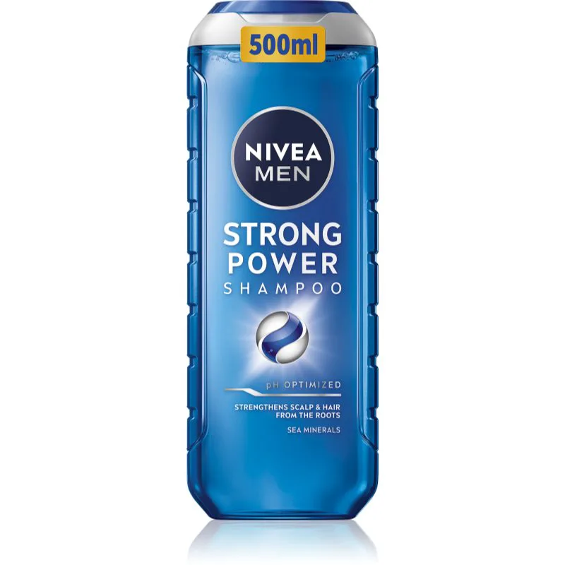 NIVEA MEN Strong Power σαμπουάν για ανάπτυξη μαλλιών και ενίσχυση ριζών 500 ml