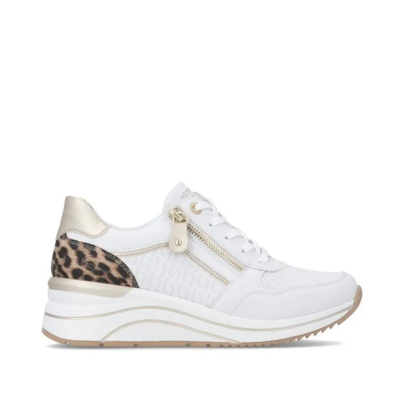 Remonte D0T10-82 Ανατομικό Sneaker Λευκό / Λεοπάρ