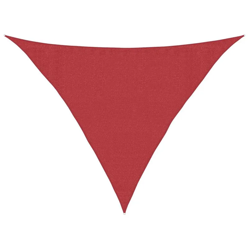 vidaXL Πανί Σκίασης Κόκκινο 3,5 x 3,5 x 4,9 μ. από HDPE 160 γρ./μ²