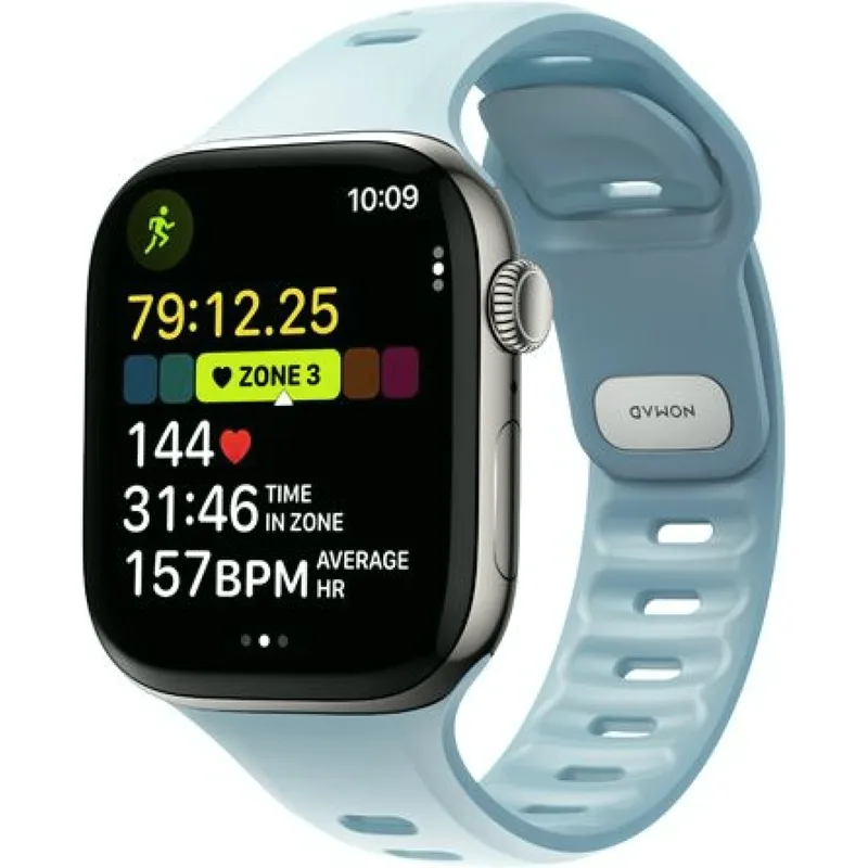 Λουράκι Apple Watch SE/11/10/9/8/7/6/5/4 (42/41/40mm) Nomad Tempo Band Αδιάβροχο FKM & Αλουμίνιο - Tidal (NM009728858)