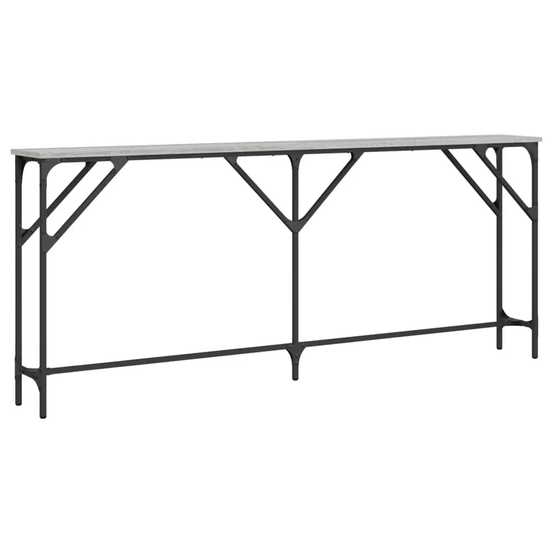 vidaXL Τραπέζι Κονσόλα Γκρι Sonoma 180x23x75 εκ. Επεξεργασμένο Ξύλο
