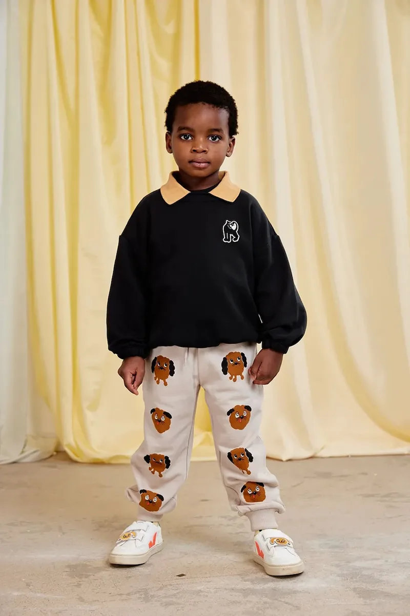 Παιδική βαμβακερή μπλούζα Mini Rodini Panther