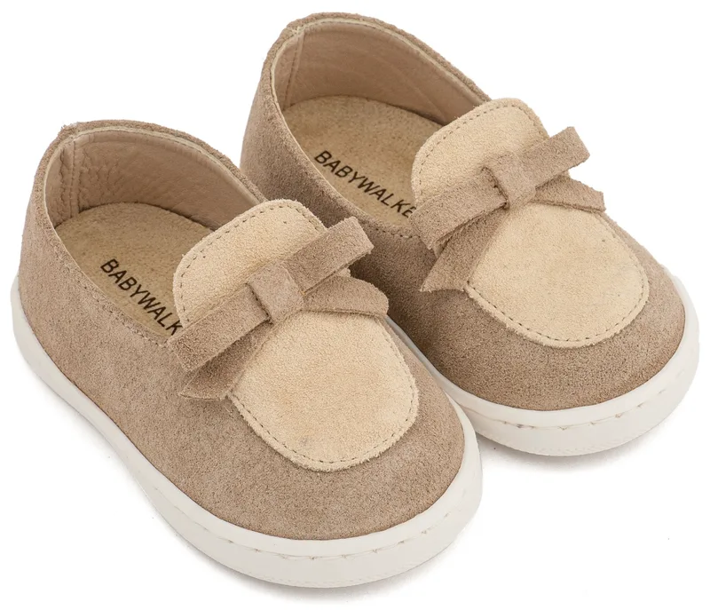 Babywalker Βαπτιστικά Loafer με Φιογκάκι PRI2127 Μπεζ