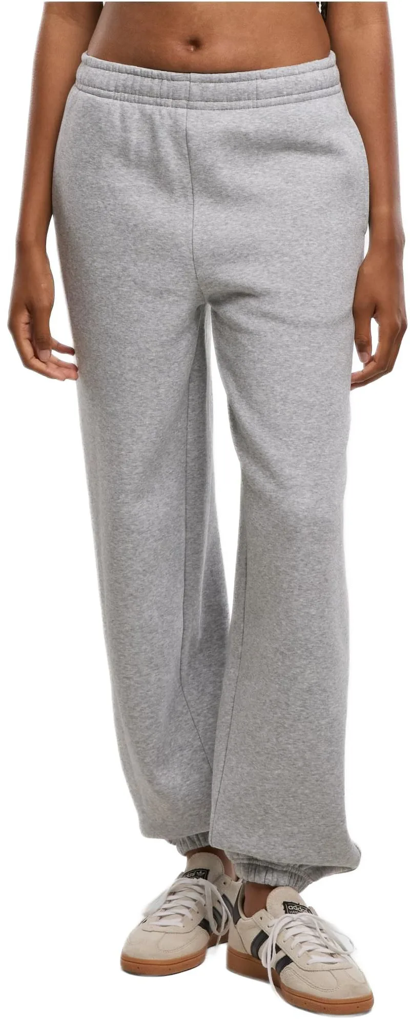 Ladies Fluffy Sweatpants Urban Classics TB7107-03061 heathergrey