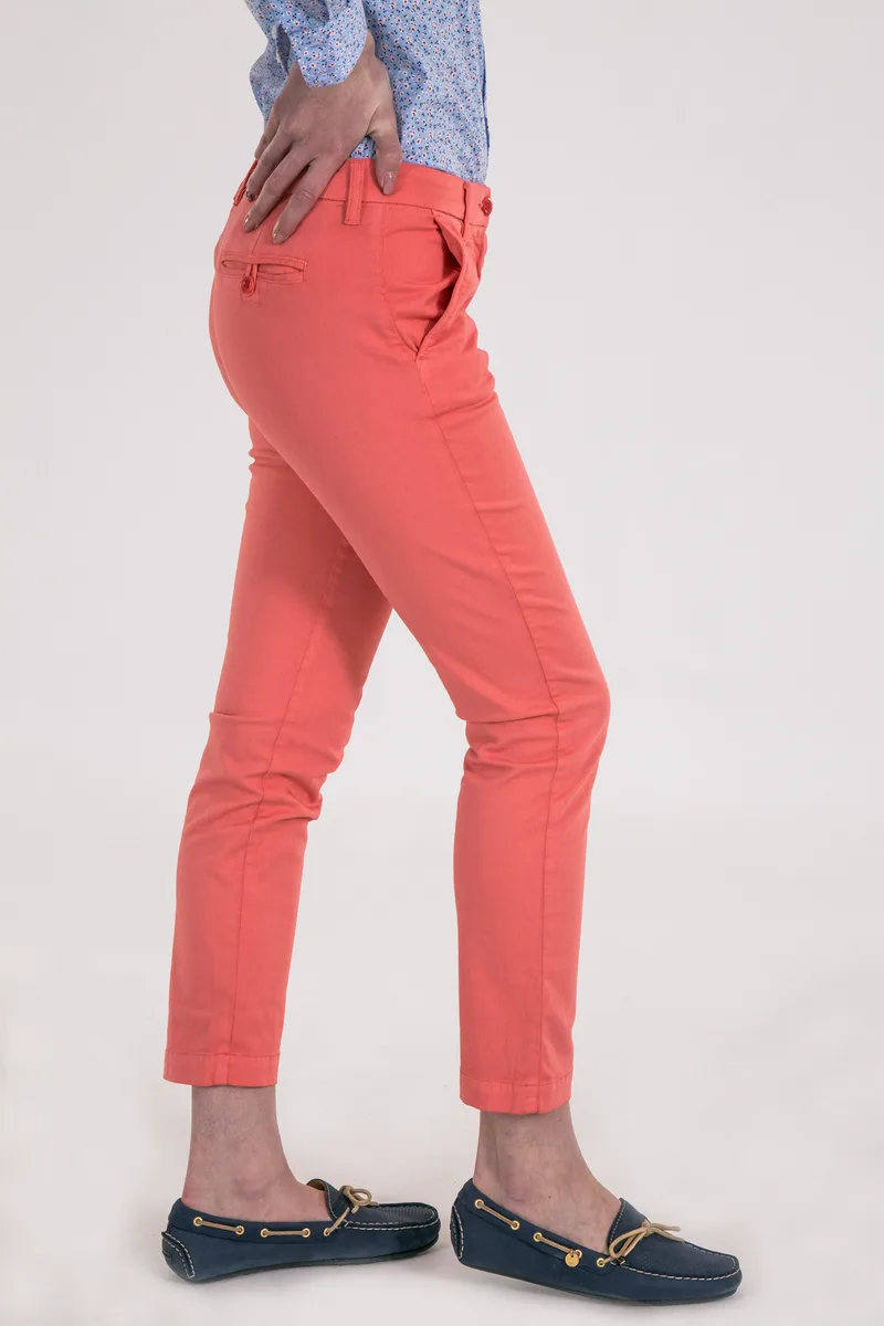 Gant γυναικείο παντελόνι cropped - 414930 Κοραλί