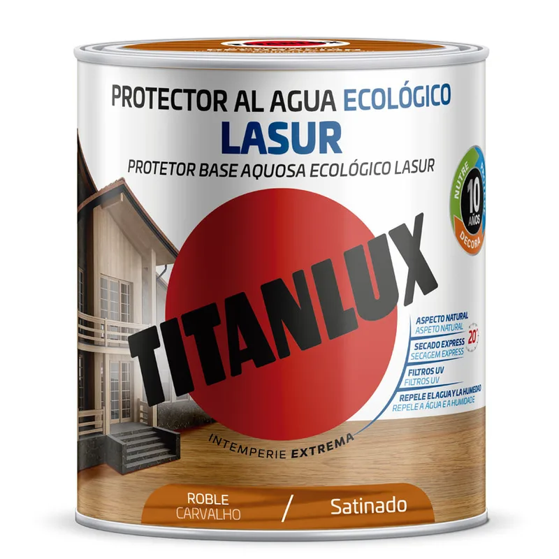 Βερνίκι Εμποτισμού Νερού TITAN TINAXYL LASUR COLOR AGUA ROBLE 750ml
